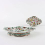 Group of 6 porcelain saucers, China, 19th century