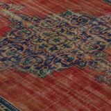 Turkish Anatolian Handmade Vintage Area Rug 302 cm x 197 cm