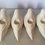 Seven dove bird candle holders