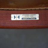 Hans J. Wegner, Teak and leather armchair, model "The Chair" JH501, 1950s