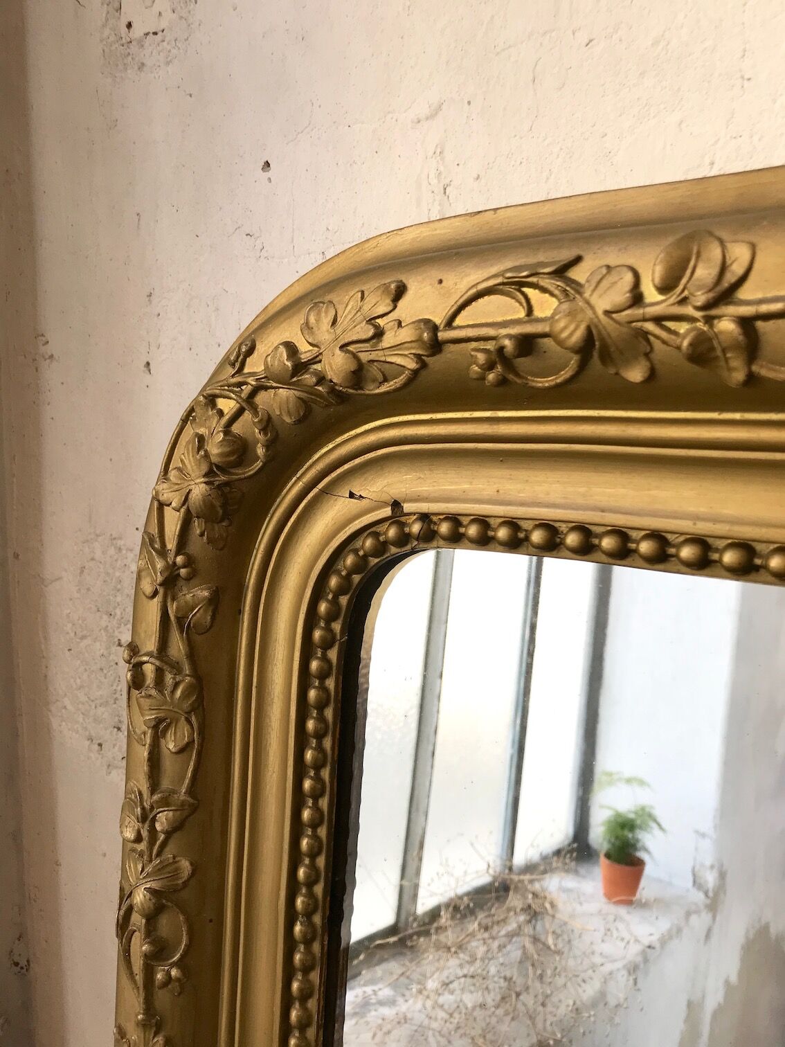 Mirror Louis Philippe flowery 141x180cm