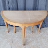 Half-moon beech console