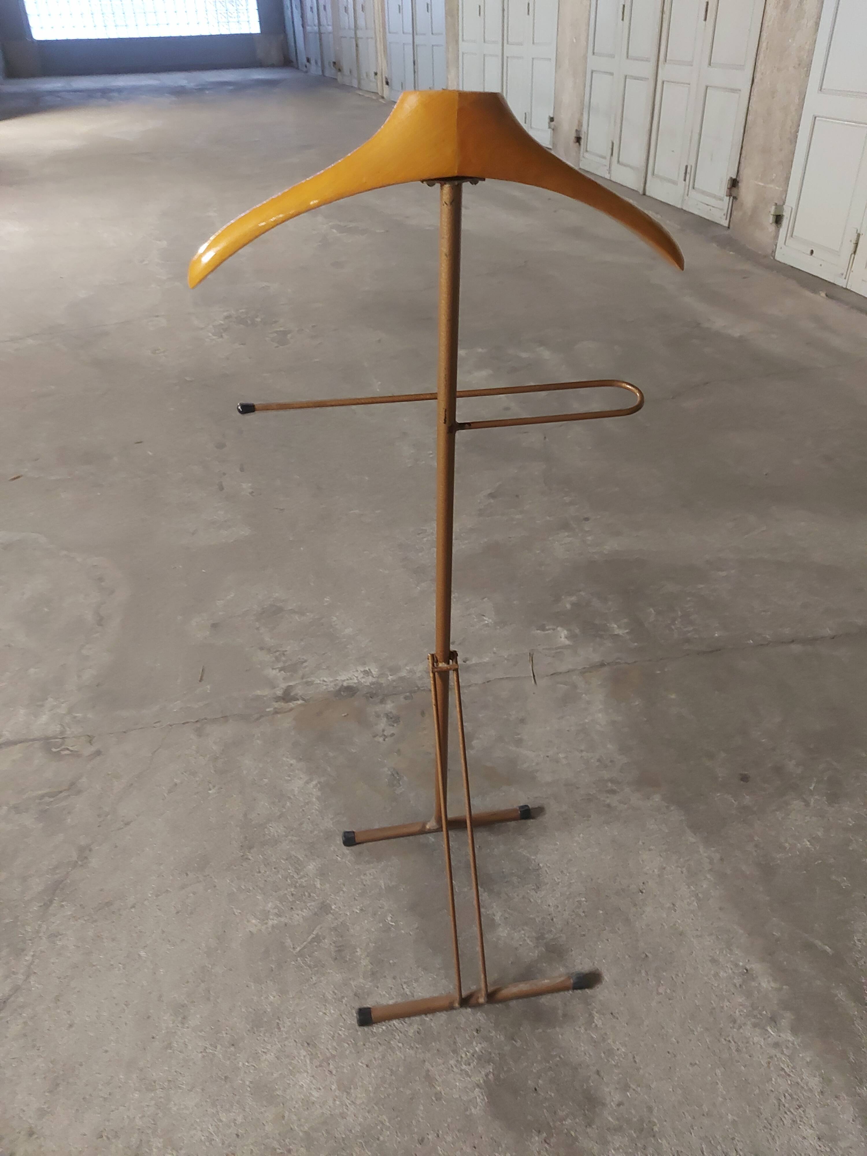 Foldable vintage night jack, wood and metal