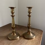 Pair of brass candlesticks 28 cm