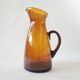 Amber glass carafe - lace neck
