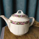 Duo teapot milk jug - floral headband and gilded edging KPM porcelain