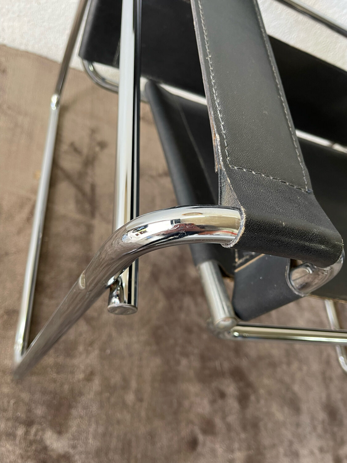 Wassily armchair by Marcel Breuer black