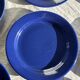 Set of 12 vintage blue ceramic plates D23