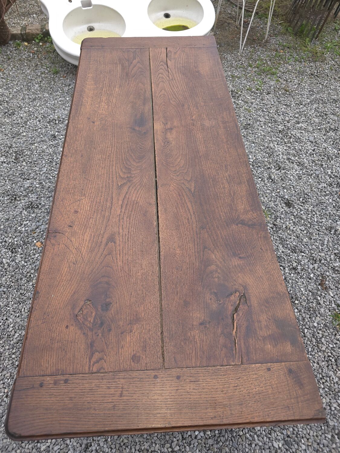 Antique chest, oak kneading trough
