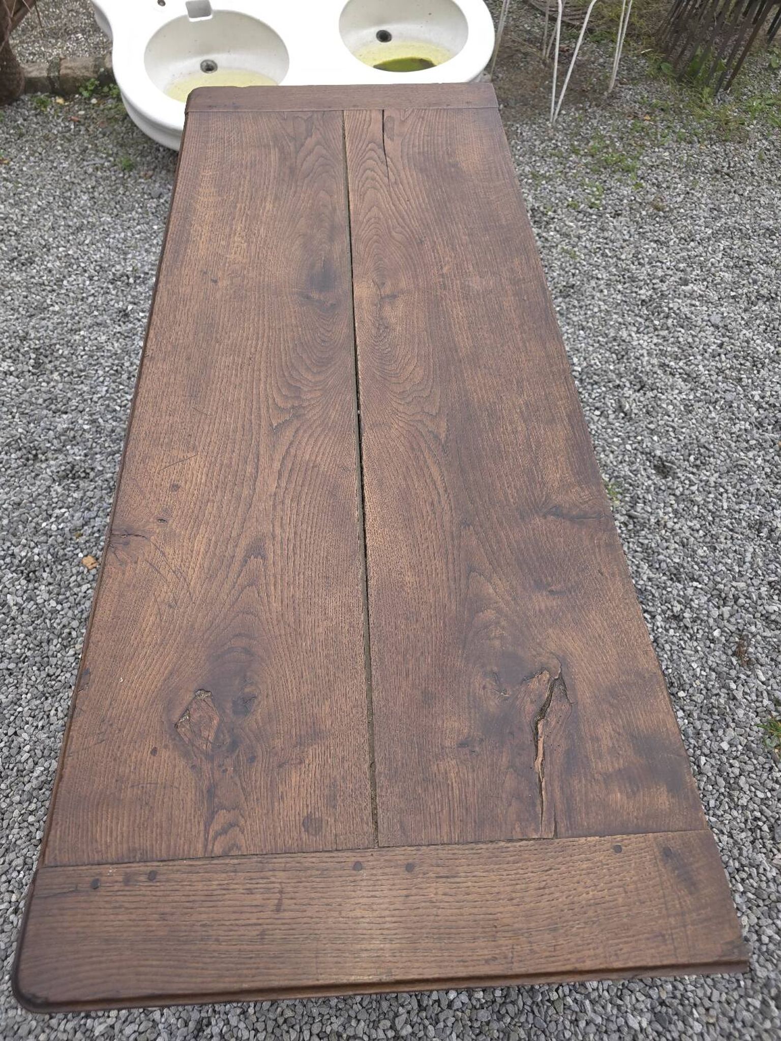 Antique chest, oak kneading trough