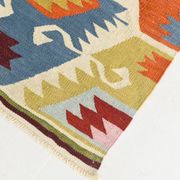 Turkish Geometric Tribal Vintage Kilim Rug, 254x348Cm