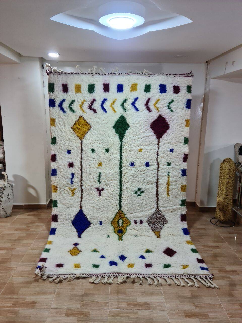 Berber Rug 250x150 cm - Explosion of Colors and Geometric Patterns