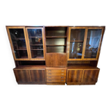 Mid century retro vintage wall unit bookcase danish design by poul hundevad rosewood 1950-1960