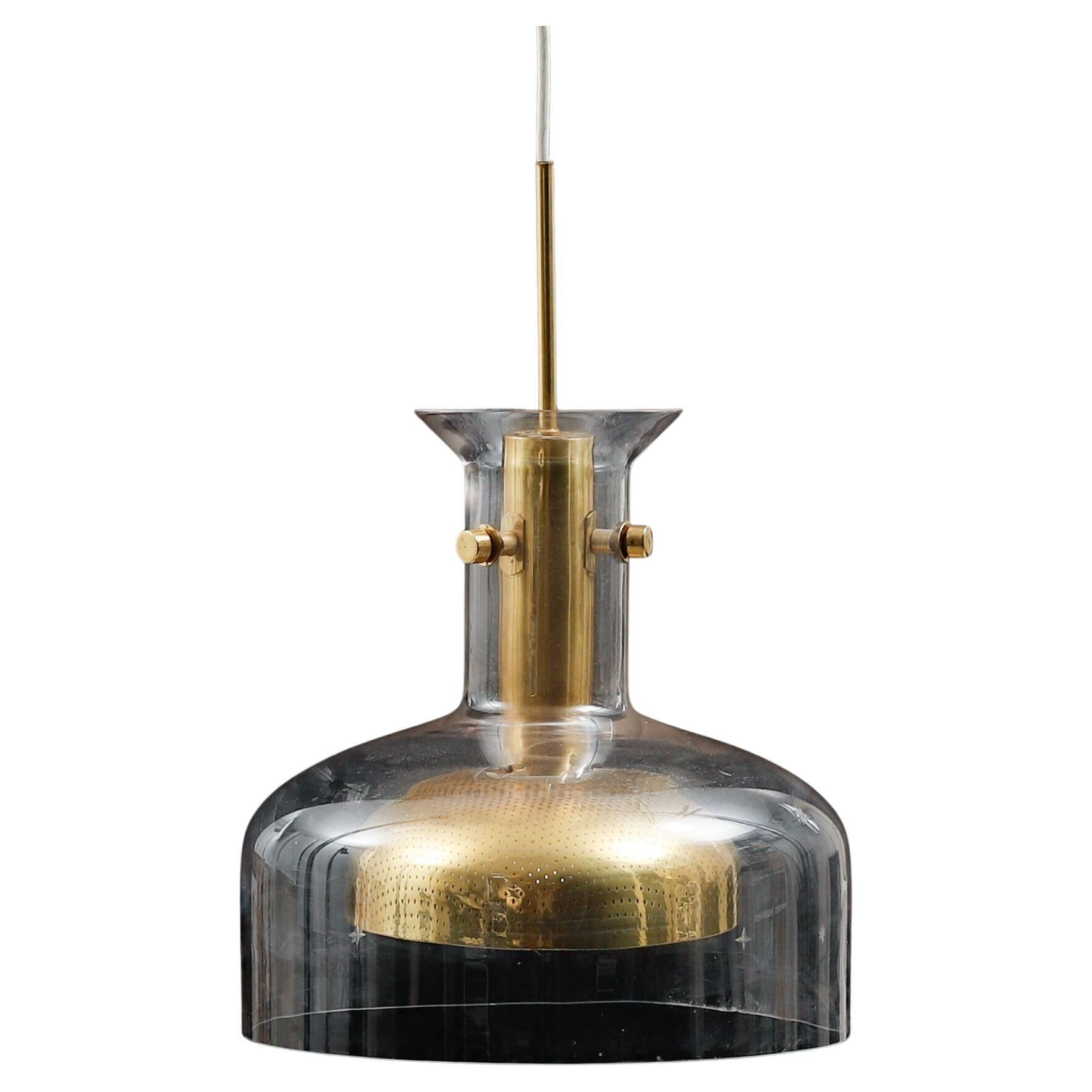 Anders Pehrson crystal pendant lamp by Atelje Lyktan, 1960s