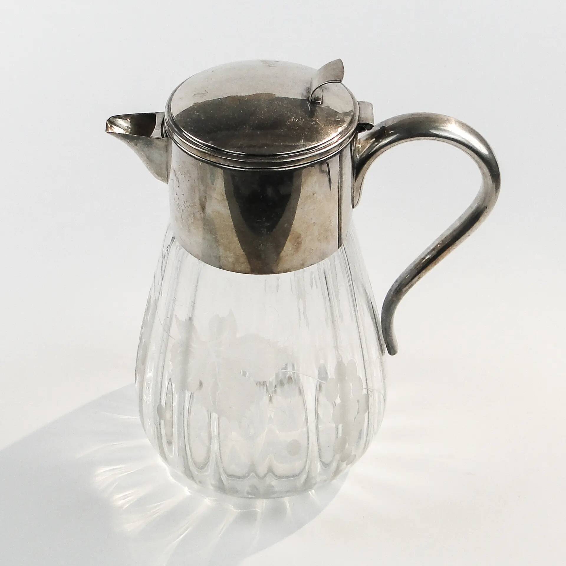 Art Deco wine jug, glass, Germany, 1920s