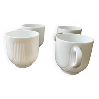 4 Tasses porcelaine fine Kaiser