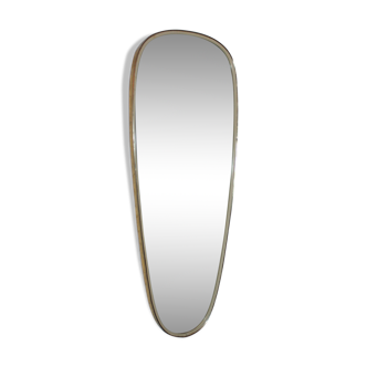 Miroir rétroviseur des années 60 assymétrique forme libre 78 x 30cm