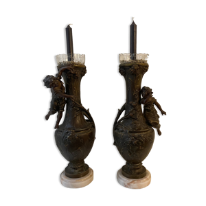 Lot 2 vases cheminée