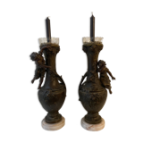 Lot de 2 vases de cheminée