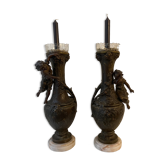Set of 2 fireplace vases