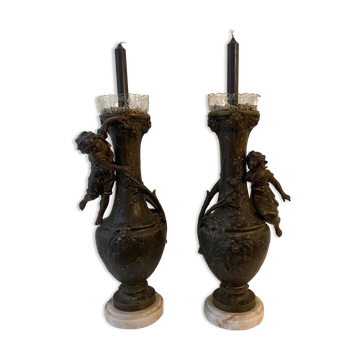 Set of 2 fireplace vases