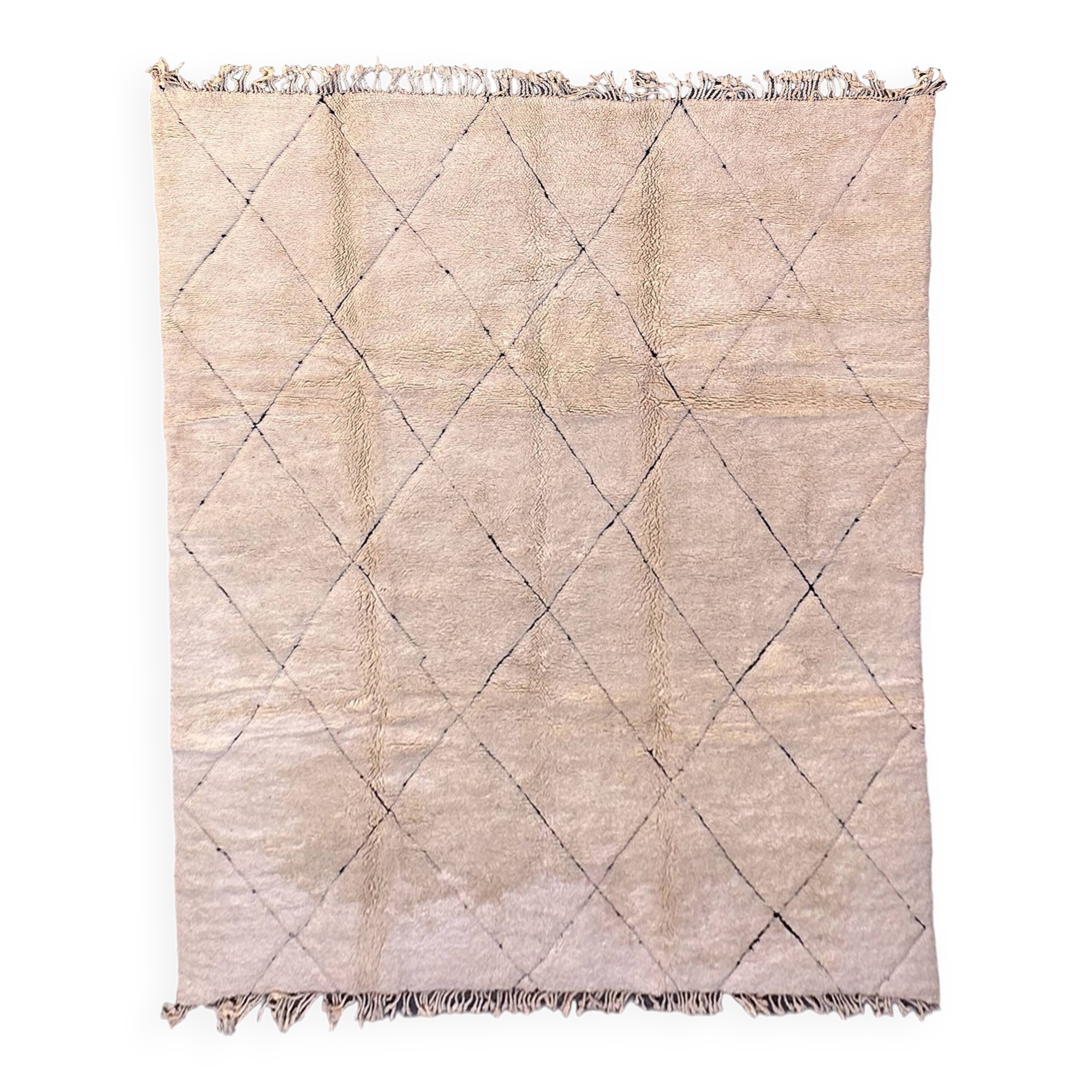 Moroccan rug Beni M'Rirt white - 272 x 346 cm