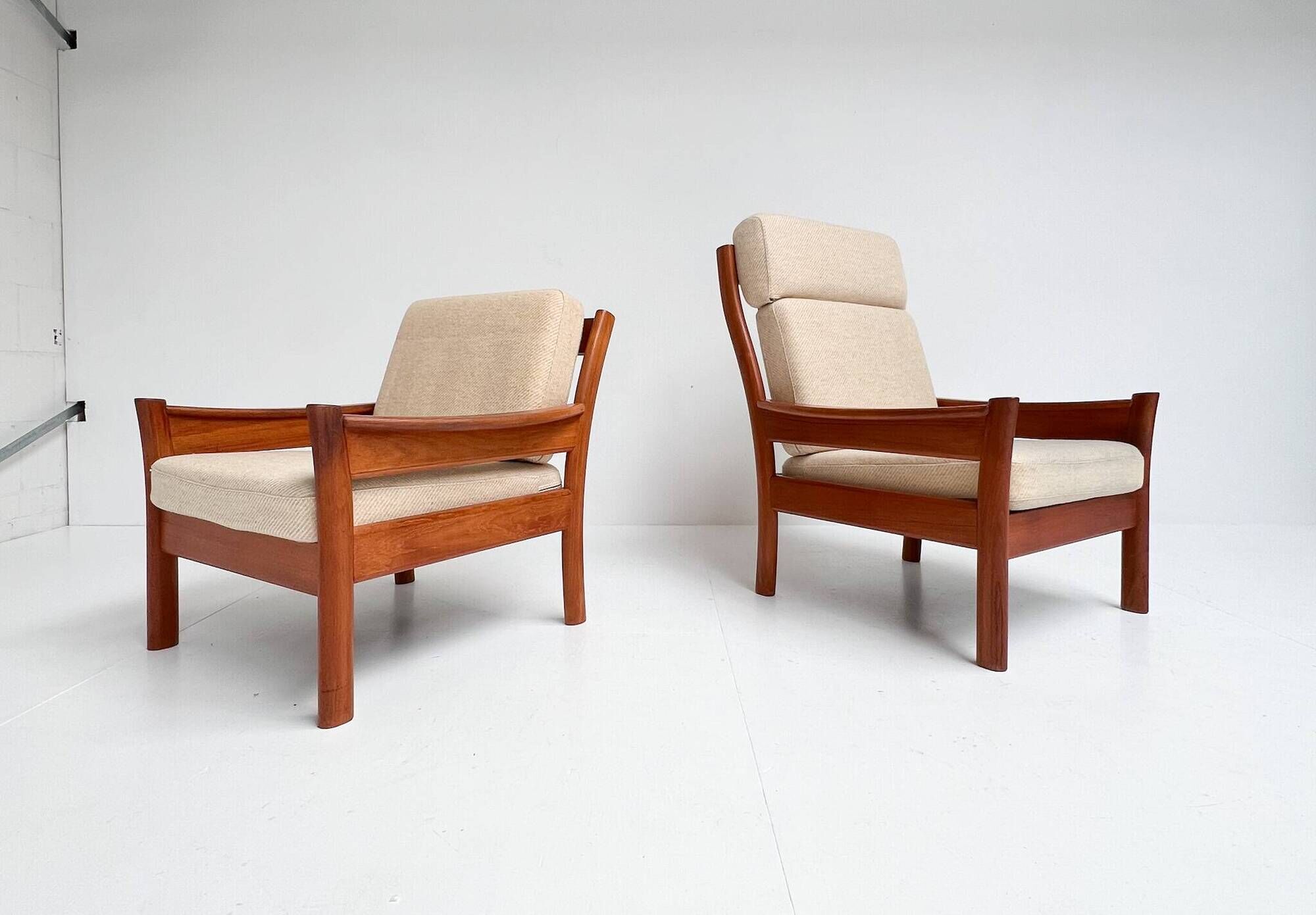 Set of men's and women's armchairs by Dyrlund (2 chairs), 1960s