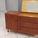 Commode Teck vintage 1970