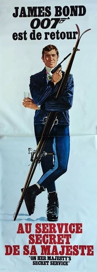 Poster rolled and not folded At the secret service of his majesty James Bond George Lazemby