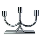 1960s design candlestick, chrome metal