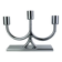 Bougeoir design années 60, métal chromé