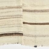 5x7 Kilim Beige & Cream Striped Kilim Rug, 161x211Cm
