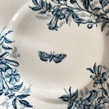 Badonviller ironstone dessert plates "Virginia Jasmine"