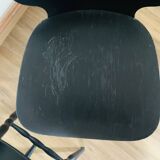 Set of 3 black Baumann eye model chairs