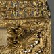 Large antique gilded metal mirror, 19th century
