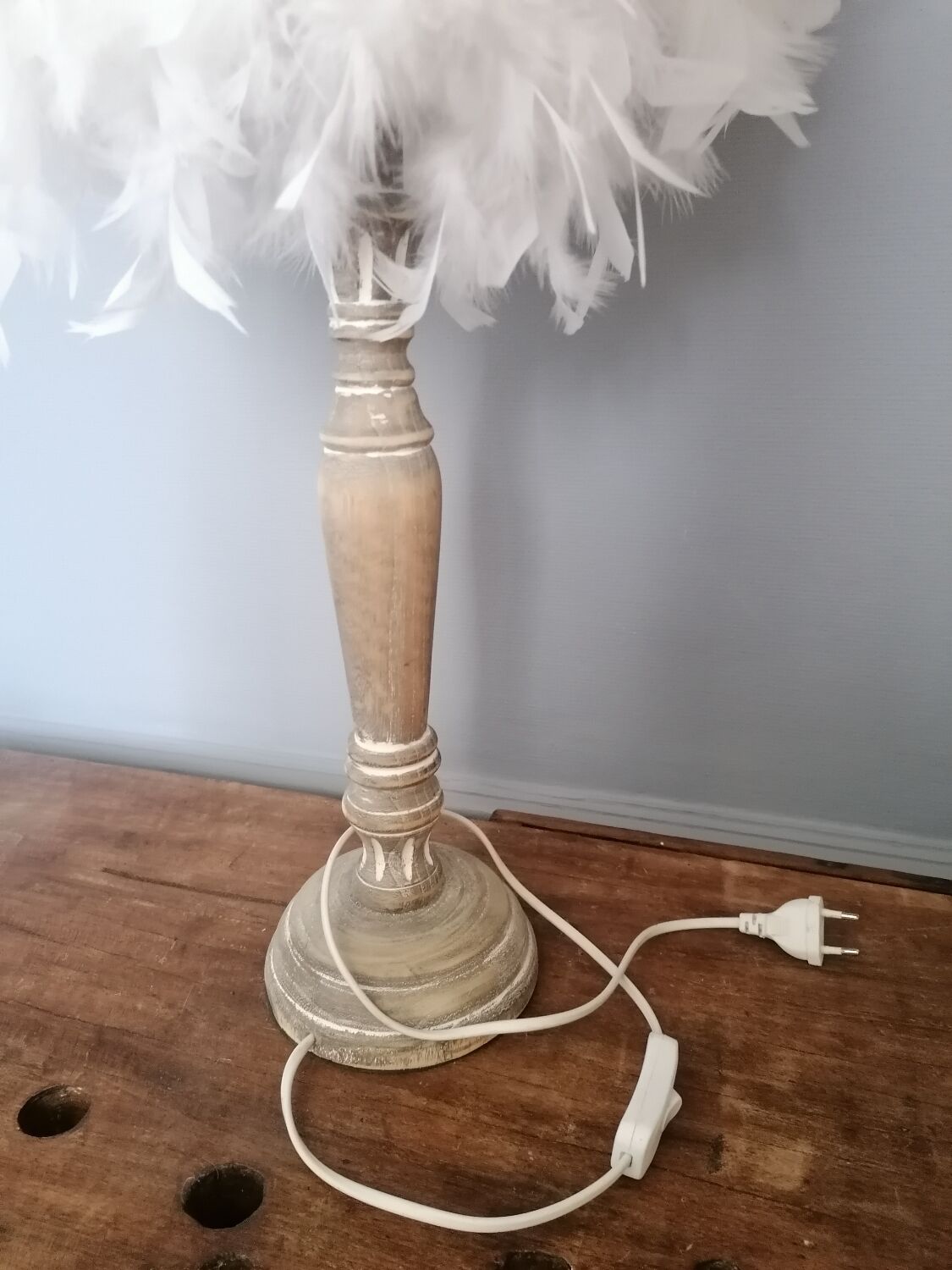 Lampe à plumes