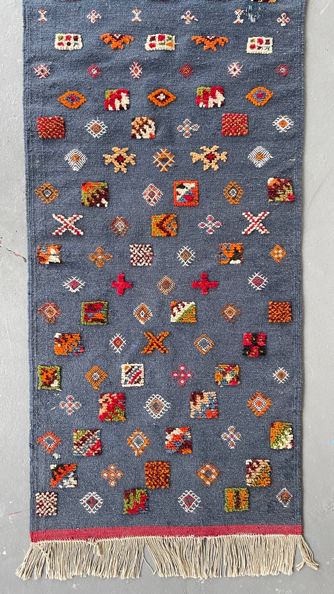 Berber Kilim Hallway Rug VINTAGE Velvet Patterns