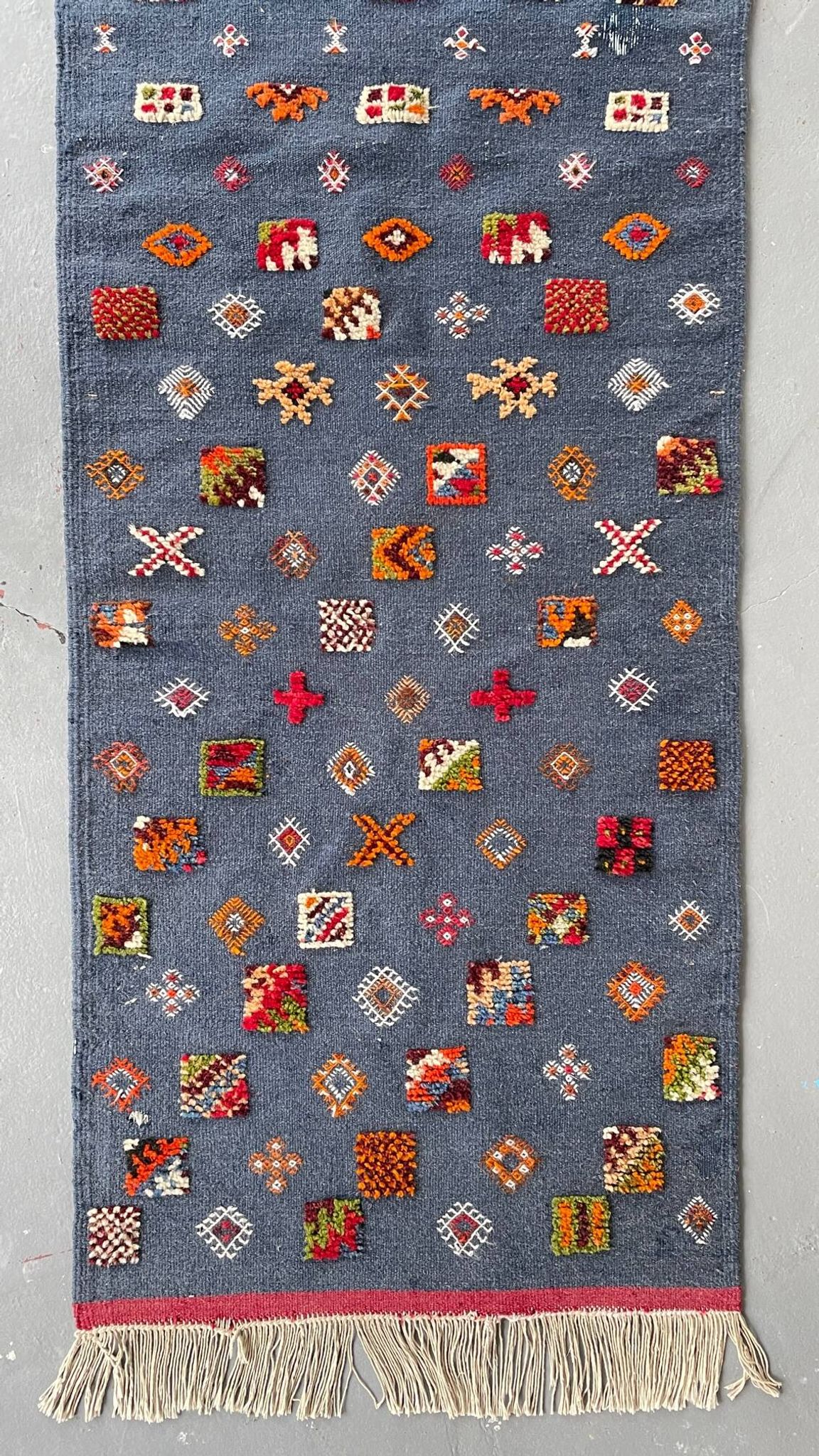 Berber Kilim Hallway Rug VINTAGE Velvet Patterns