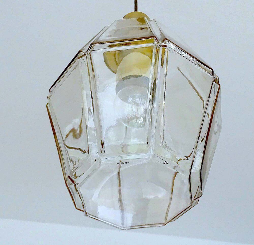 Vintage Apace Age Limburg Glass Pendant Light