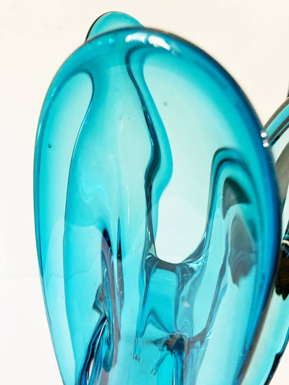 Art Deco Murano glass trilobe vase