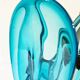 Vase trilobe Art déco en verre de Murano