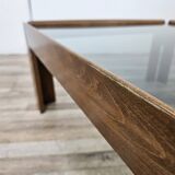 1960s coffee table by Afra and Tobia Scarpa for Cassina with smoked glass