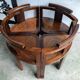 Round table + 4 chairs solid wood elm and bamboo set mag room furniture