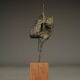 Jetty Homan, Abstract Sculpture, 1970s, Bronze & Teak
