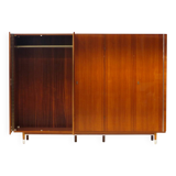 Grande armoire vintage à 5 portes en teck, style moderne du milieu du siècle, années 1960
