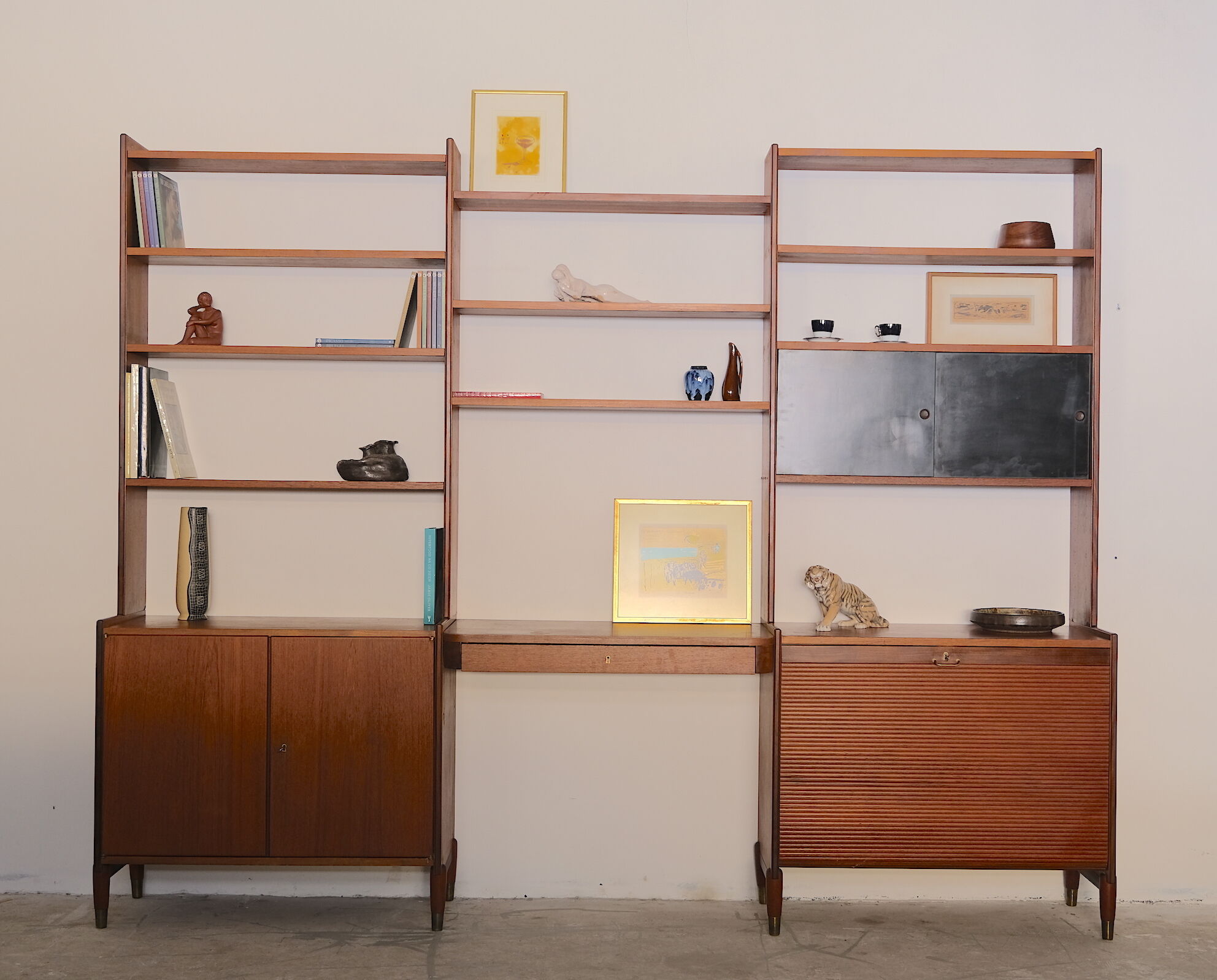 Norwegian Mid Century Modular Standing Shelf, 1960's