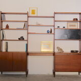 Norwegian Mid Century Modular Standing Shelf, 1960's