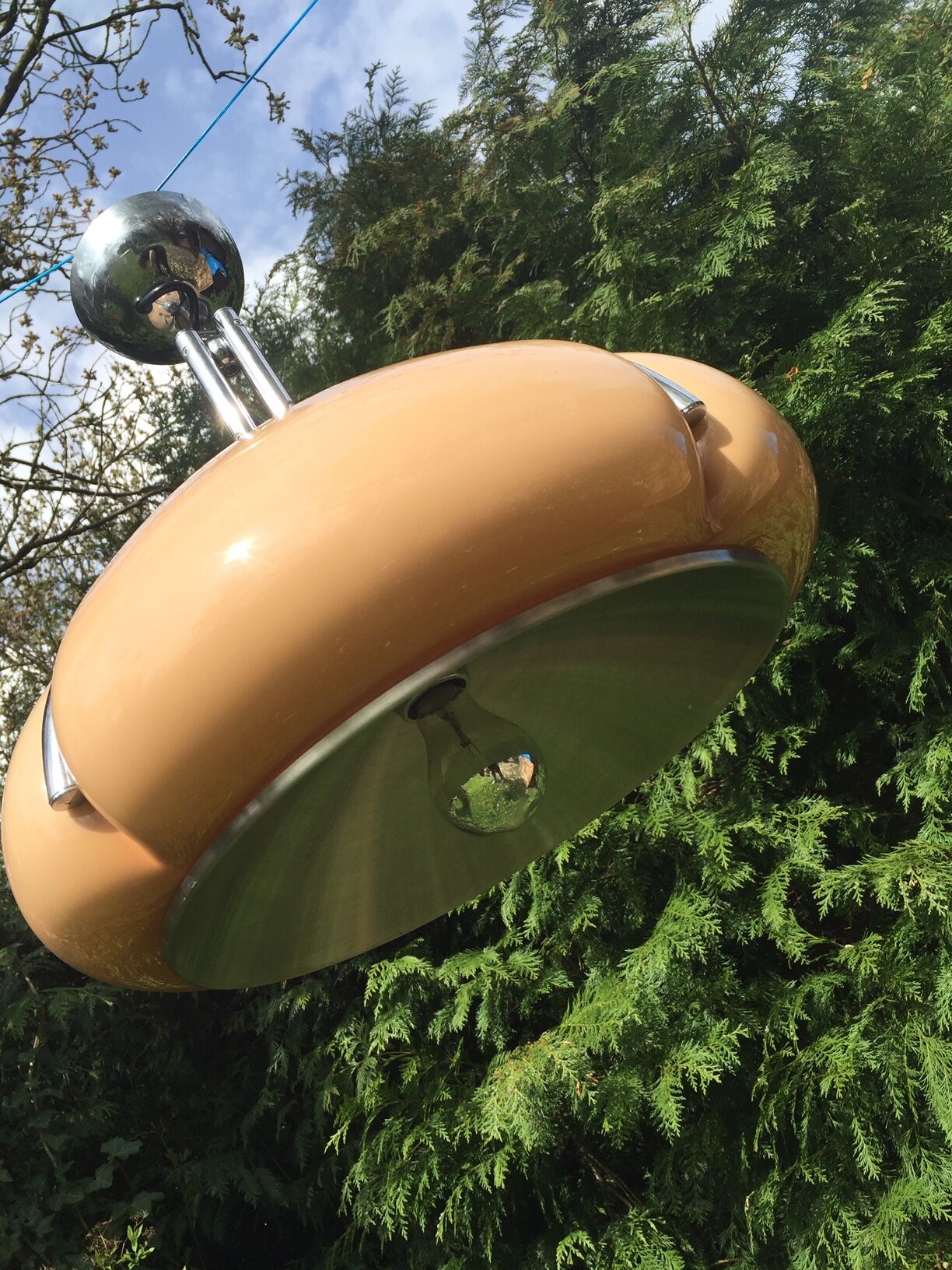 Hanging lamp by Gae Aulenti for Guzzini Quadrifoglio 1970
