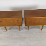 Pair of Scandinavian teak bedside tables