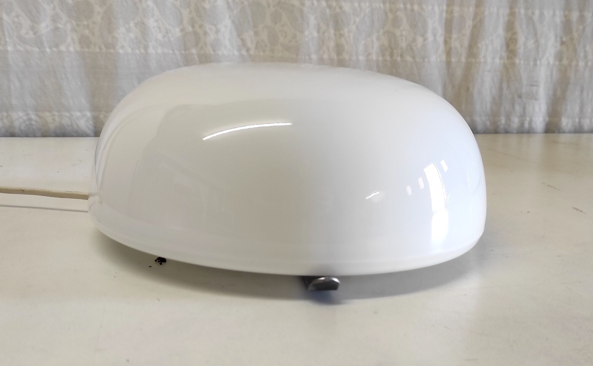 Wall lamp/ceiling lamp design round globe in opaline glass choisylux diam. 25 cm – 60s/70s